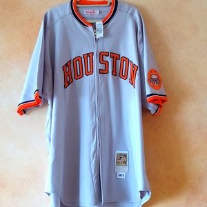Huston Astros baseball zip up retro style jersey size 5xl